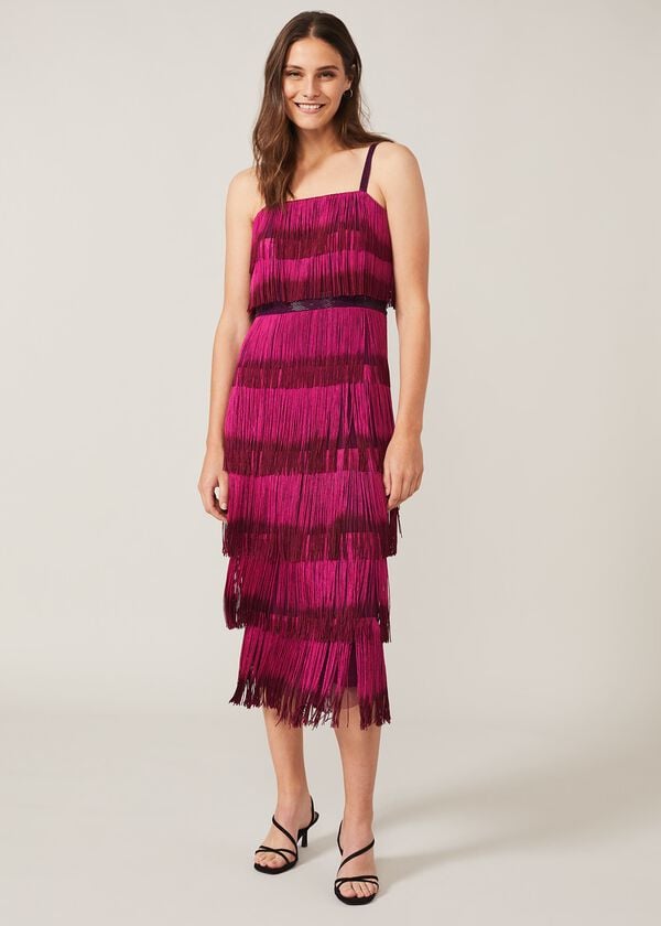 Phase Eight Katalina Dip Dye Fringe Dress