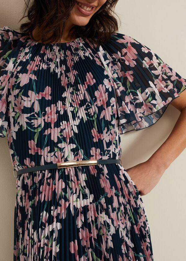 Phase Eight Kathleen Floral Pleated Midi Dress