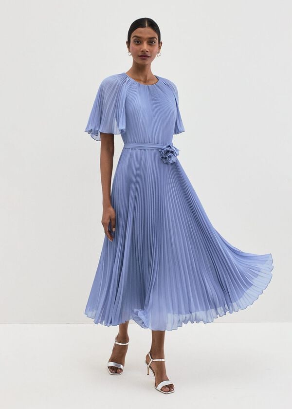 phase eight Kathleen Pale Blue Pleat Dress