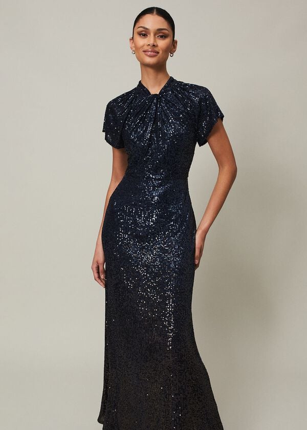 Phase Eight Kayla Sequin Ombre Maxi Dress