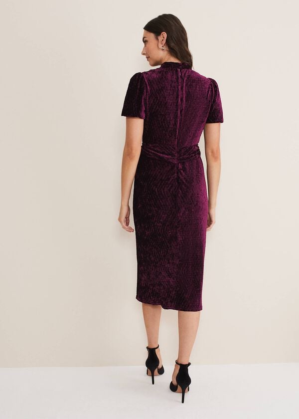 Phase Eight Kaylee Velvet Pleat Dress