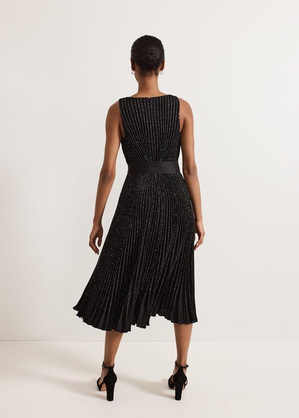 Phase Eight Keleche Glitter Pleat Dress