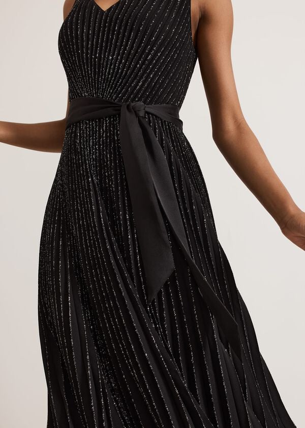 Phase Eight Keleche Glitter Pleat Dress