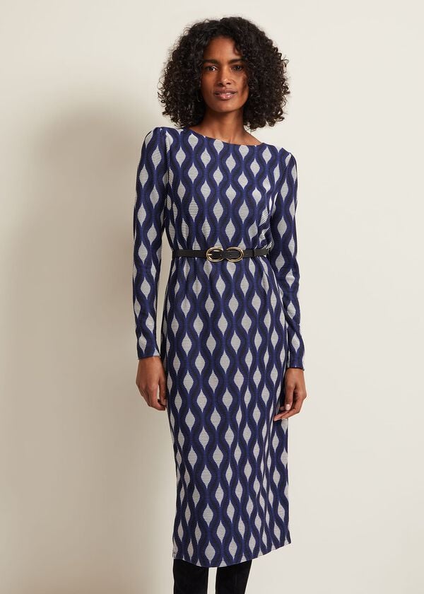 phase eight Kelly Geo Midi Shift Dress