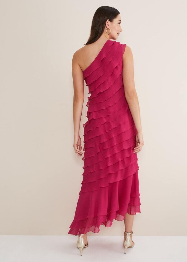 Phase Eight Kelsey Layered One Shoulder Maxi Dress