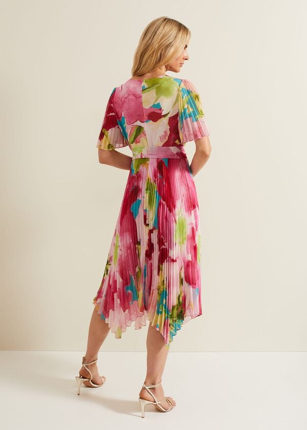 Phase Eight Kendall Floral Pleat Midi Dress