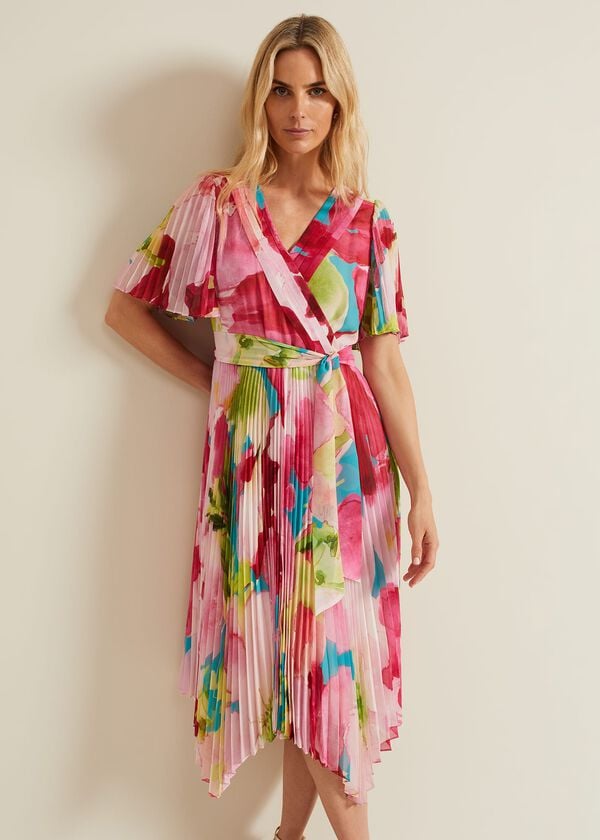 Phase Eight Kendall Floral Pleat Midi Dress