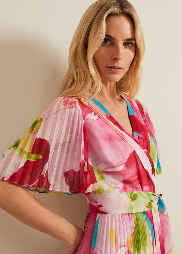 Phase Eight Kendall Floral Pleat Midi Dress