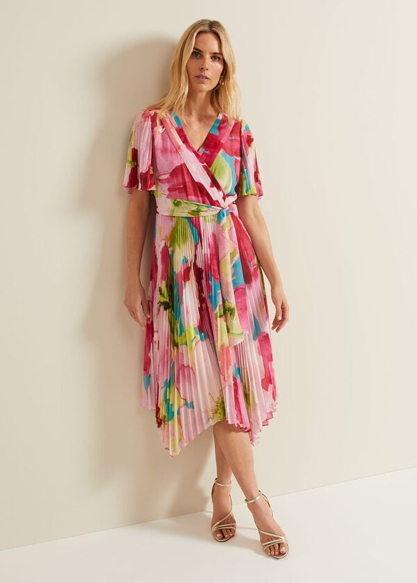 phase eight Kendall Floral Pleat Midi Dress