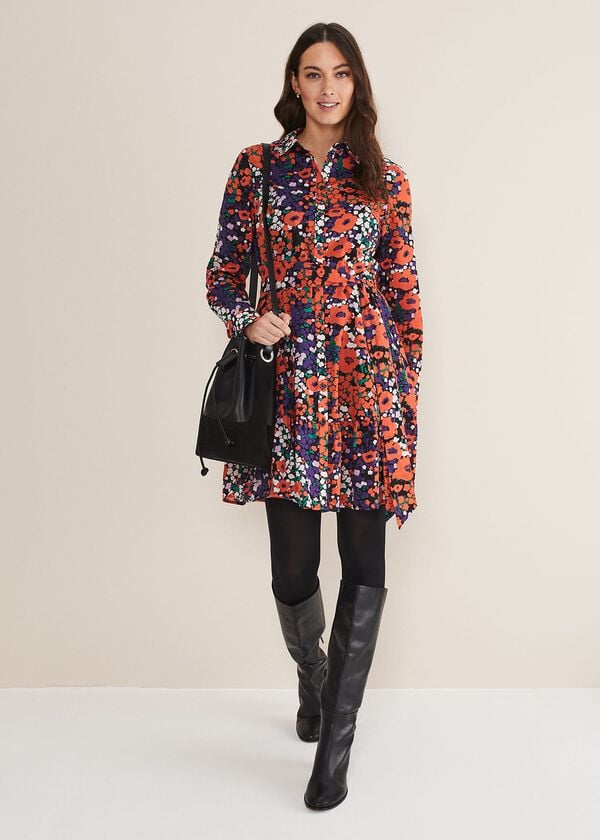 Phase Eight Kerri Cotton Floral Mini Dress