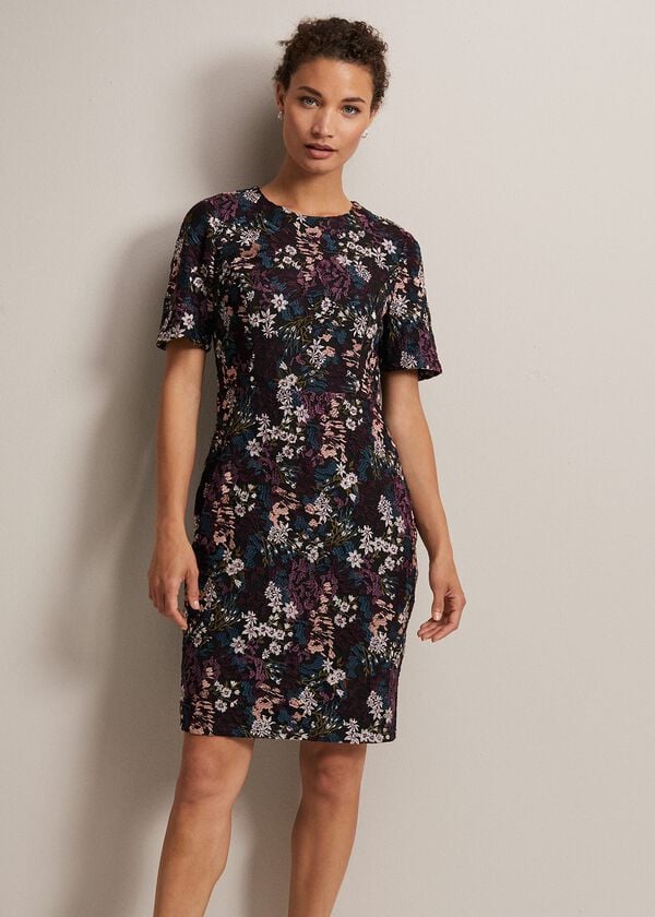 phase eight Keshia Floral Embroidered Mini Dress