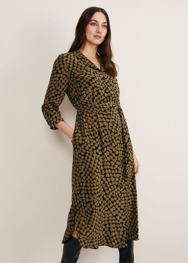 Phase Eight Kesia Heart Print Shirt Dress