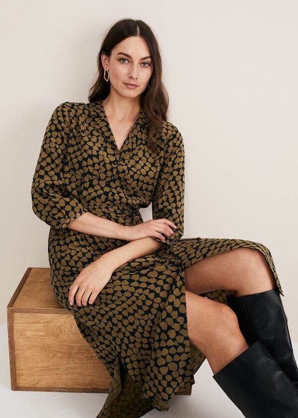Phase Eight Kesia Heart Print Shirt Dress