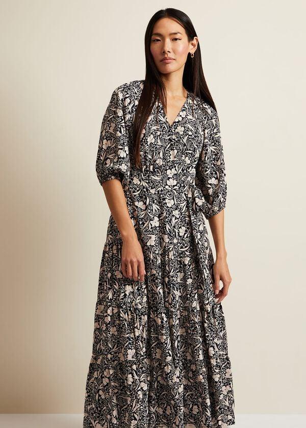 Phase Eight Kezia Floral Wrap Midi Dress
