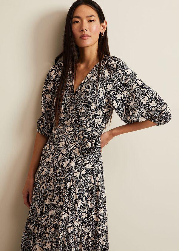 Phase Eight Kezia Floral Wrap Midi Dress