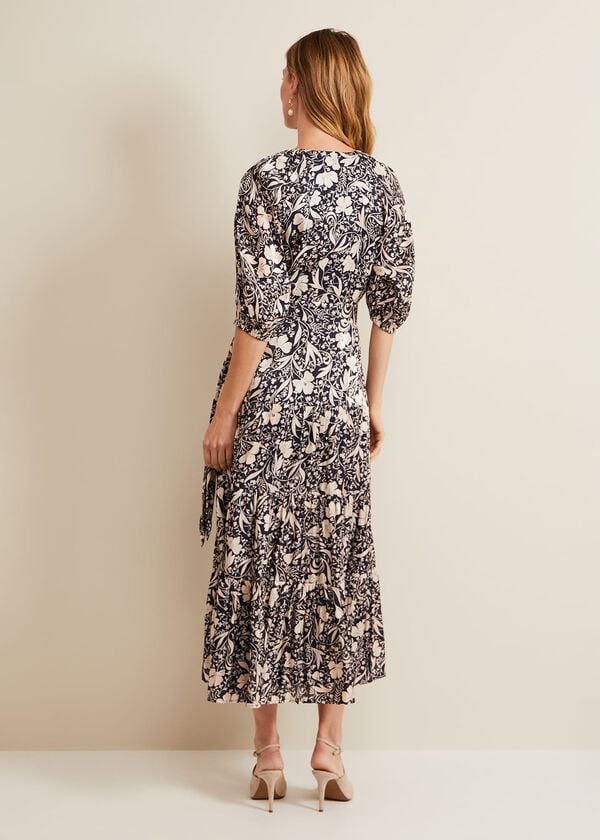Phase Eight Kezia Satin Floral Wrap Dress