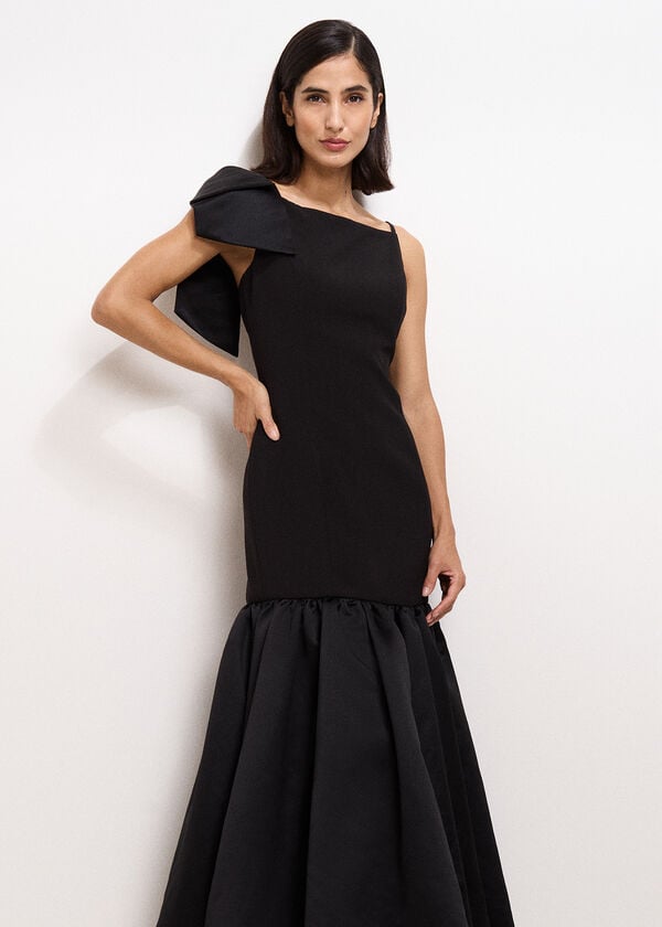Phase Eight Kiera Black Bow Maxi Dress