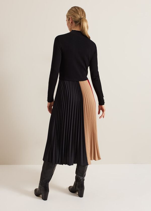 Phase Eight Kiera Colourblock Woven Hem Midi Dress