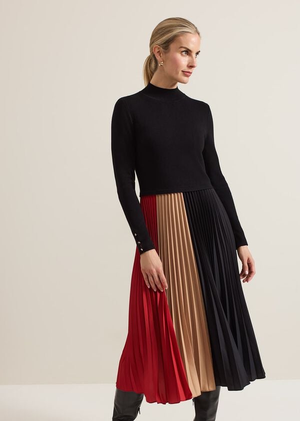 Phase Eight Kiera Colourblock Woven Hem Midi Dress
