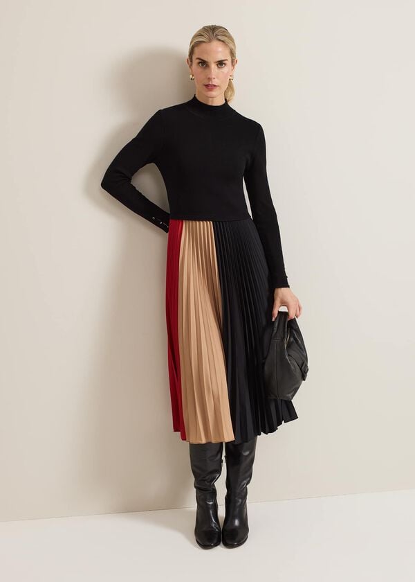 phase eight Kiera Colourblock Woven Hem Midi Dress