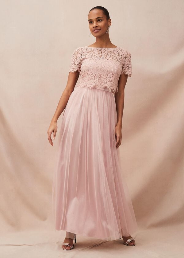 phase eight Kiera Lace Tulle Maxi Dress