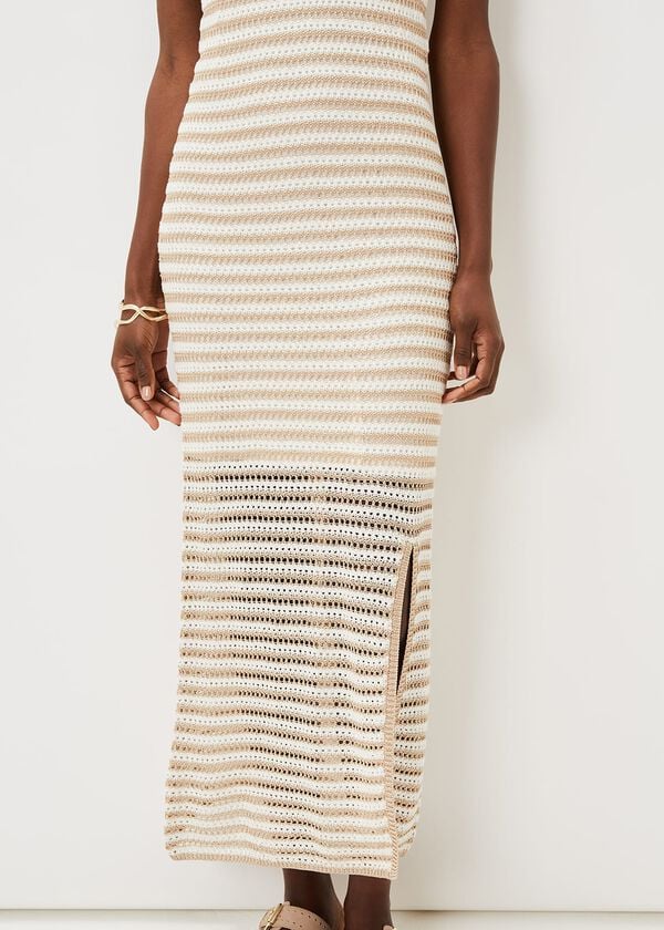 Phase Eight Kimmy Crochet Stripe Maxi Dress