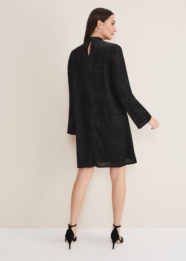 Phase Eight Kirsta Flock Velvet Swing Dress