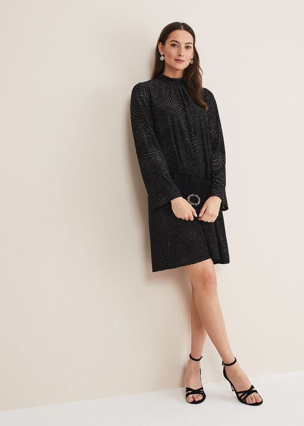 Phase Eight Kirsta Flock Velvet Swing Dress