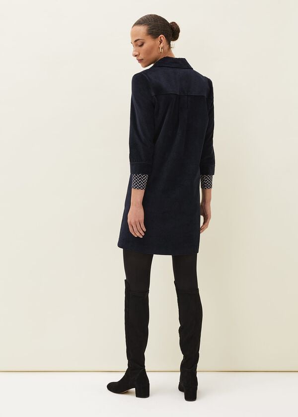 Phase Eight Kirsty Corduroy Zip Front Dress