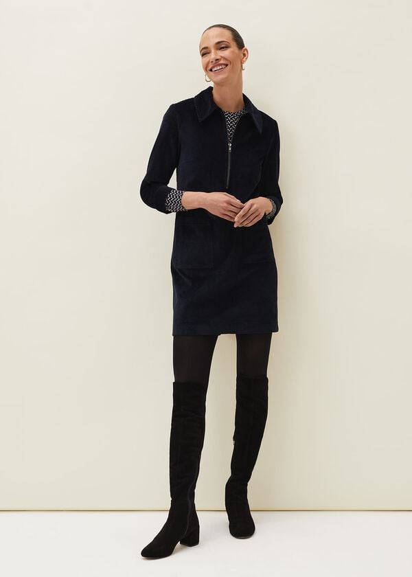 phase eight Kirsty Corduroy Zip Front Dress