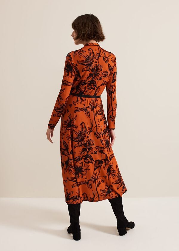 Phase Eight Krissy Floral Piped Midi Dress