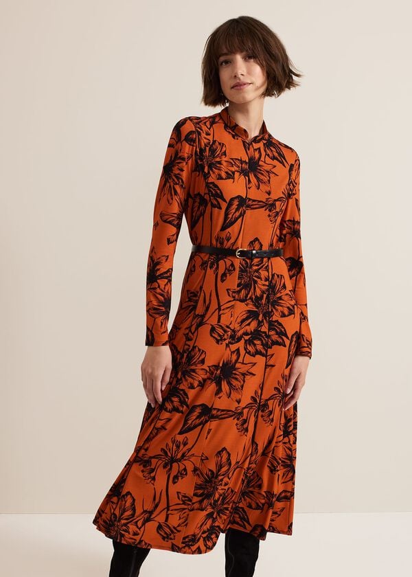 phase eight Krissy Floral Piped Midi Dress