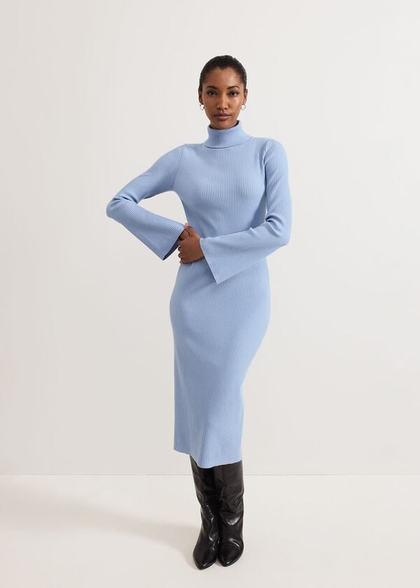 phase eight Kylie Blue Roll Neck Dress