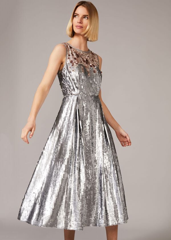 phase eight Lainey Shimmer Sequin Midi Dress