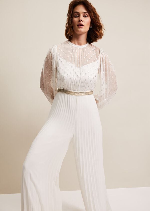 Phase Eight Larissa Pleated Bridal Jumpsuit