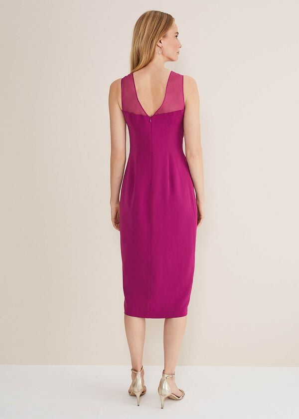 Phase Eight Leah Ruched Midi Dress