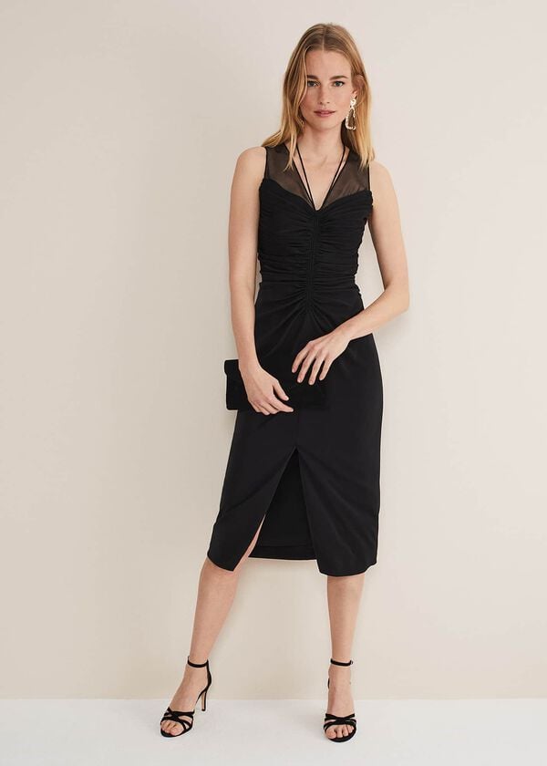 Phase Eight Leah Ruched Midi Dress