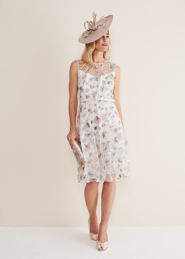phase eight Leighton Floral Embroidered Midi Dress