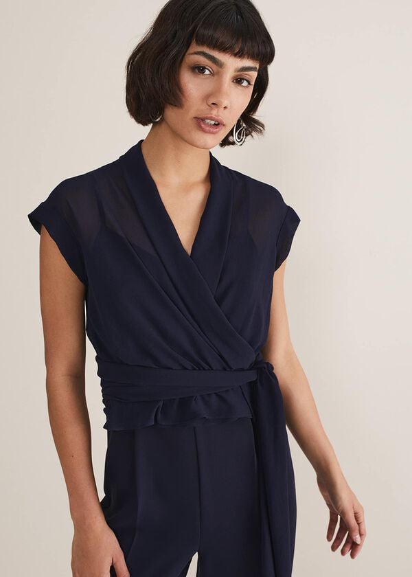 Phase Eight Leonora Chiffon Overlay Jumpsuit