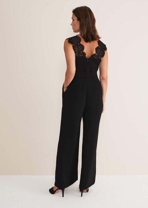 Phase Eight Lia Sleeveless Lace Detail Jumpsuit