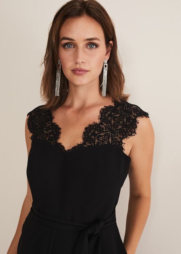 Phase Eight Lia Sleeveless Lace Detail Jumpsuit