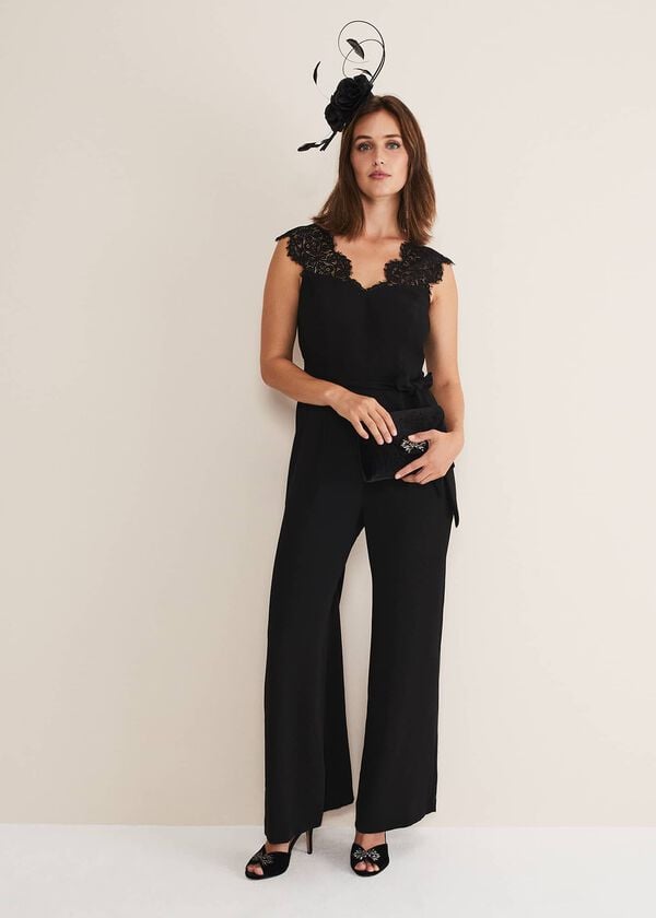 phase eight Lia Sleeveless Lace Detail Jumpsuit