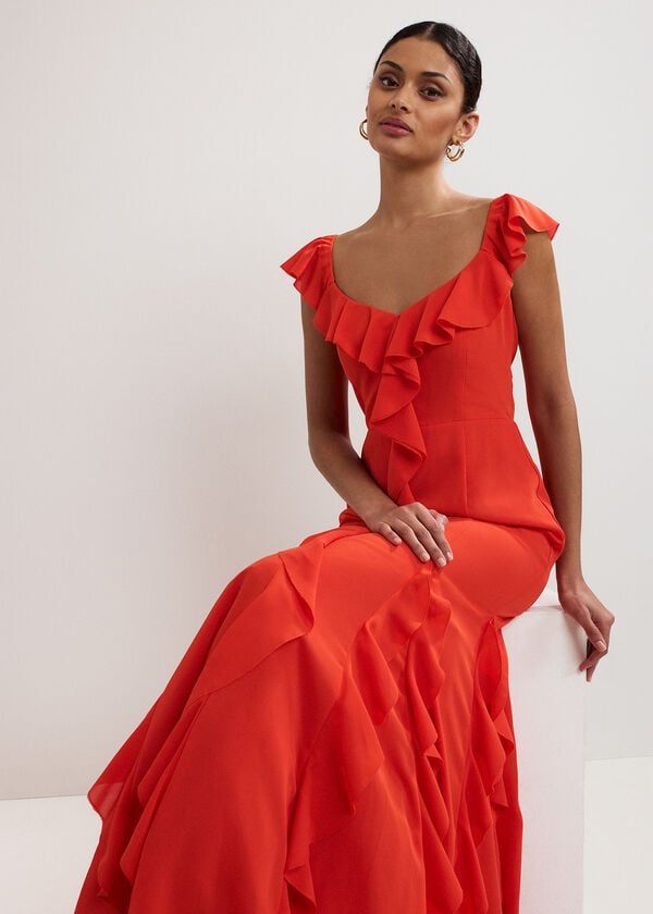 Phase Eight Lianah Ruffle Maxi Dress