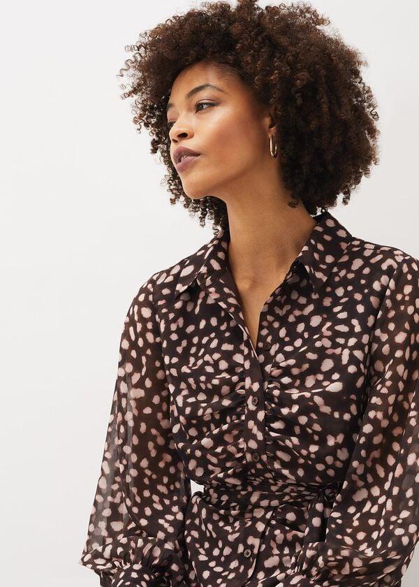 Phase Eight Libby Spot Print Midi Dress