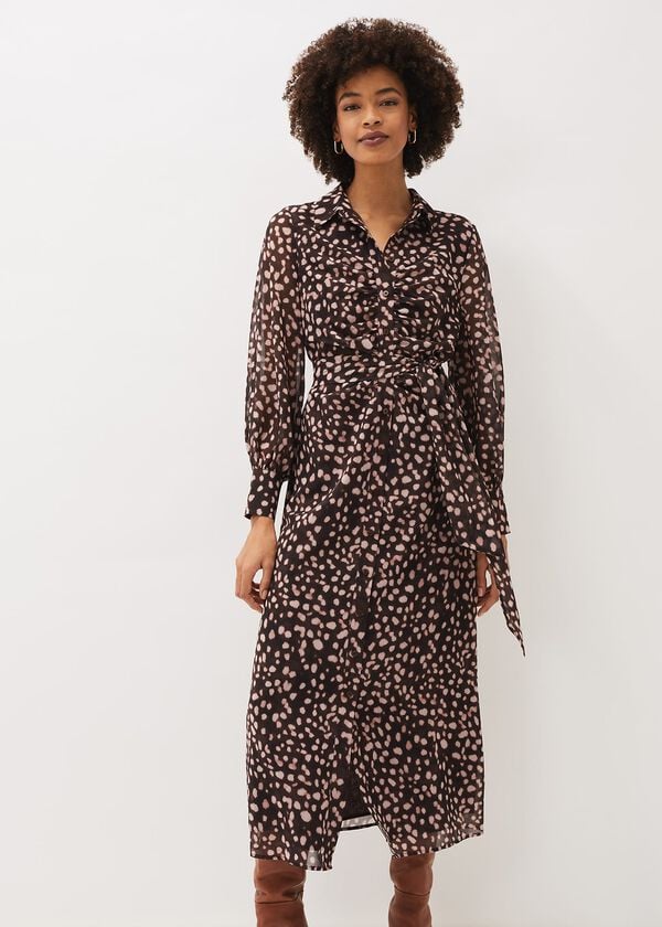 phase eight Libby Spot Print Midi Dress