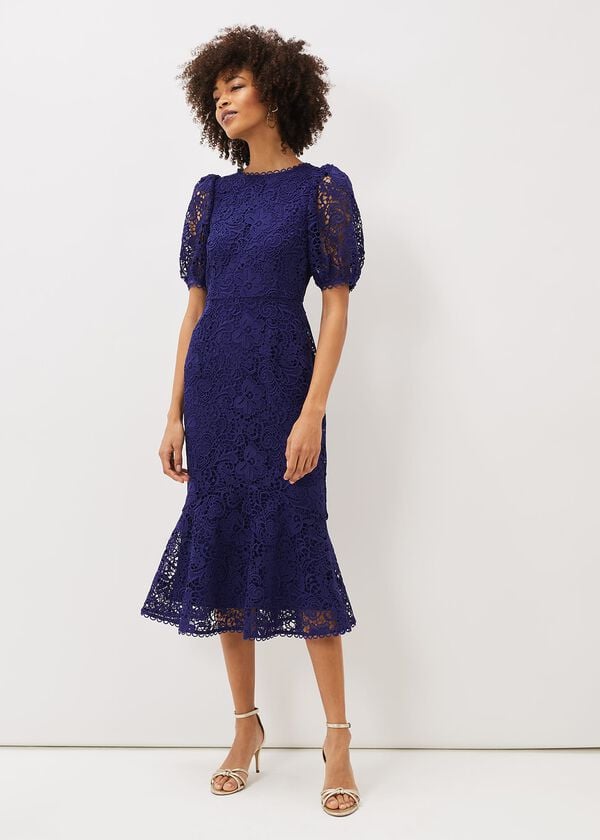 Phase Eight Lidia Guipure Lace Fishtail Dress