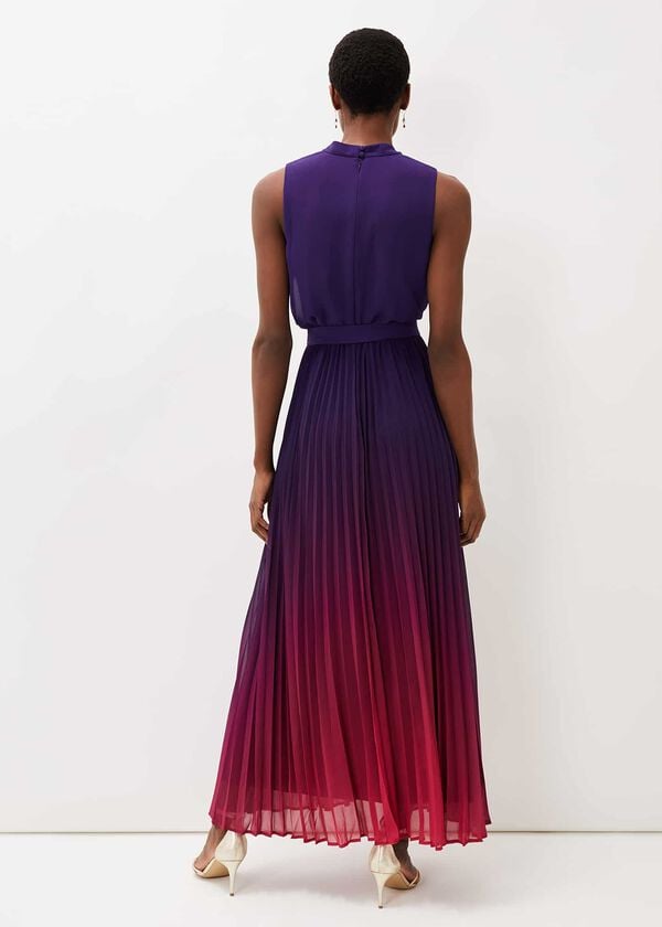 Phase Eight Lily Dip Dye Pleated Dress