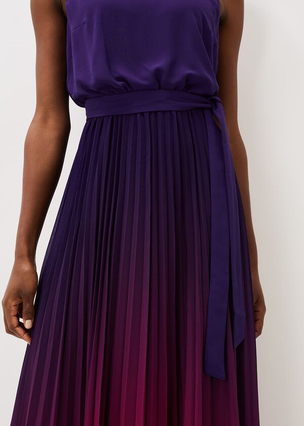 Phase Eight Lily Dip Dye Pleated Dress