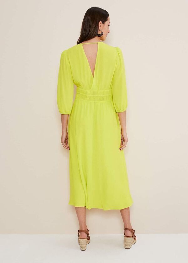 Phase Eight Lina Lime Midi Dress