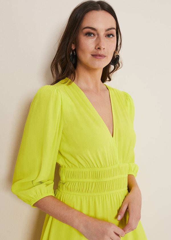 Phase Eight Lina Lime Midi Dress